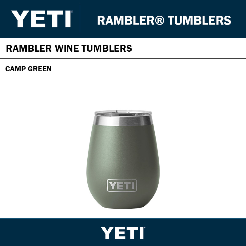 Yeti Rambler Wine Tumbler with Magslider Lid - 10 oz - Camp Green