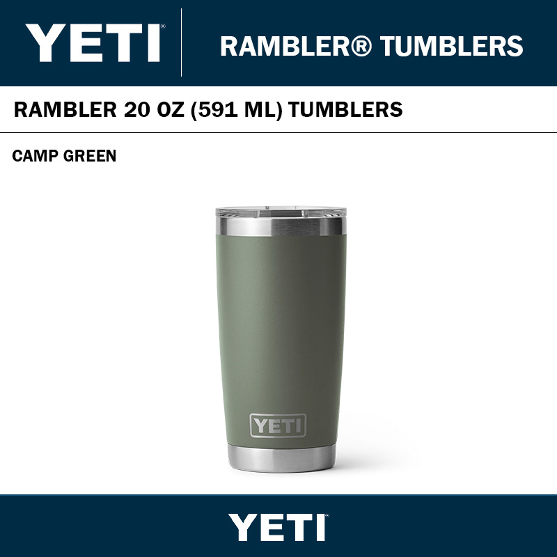 Yeti - Rambler 20 oz Tumbler - Camp Green
