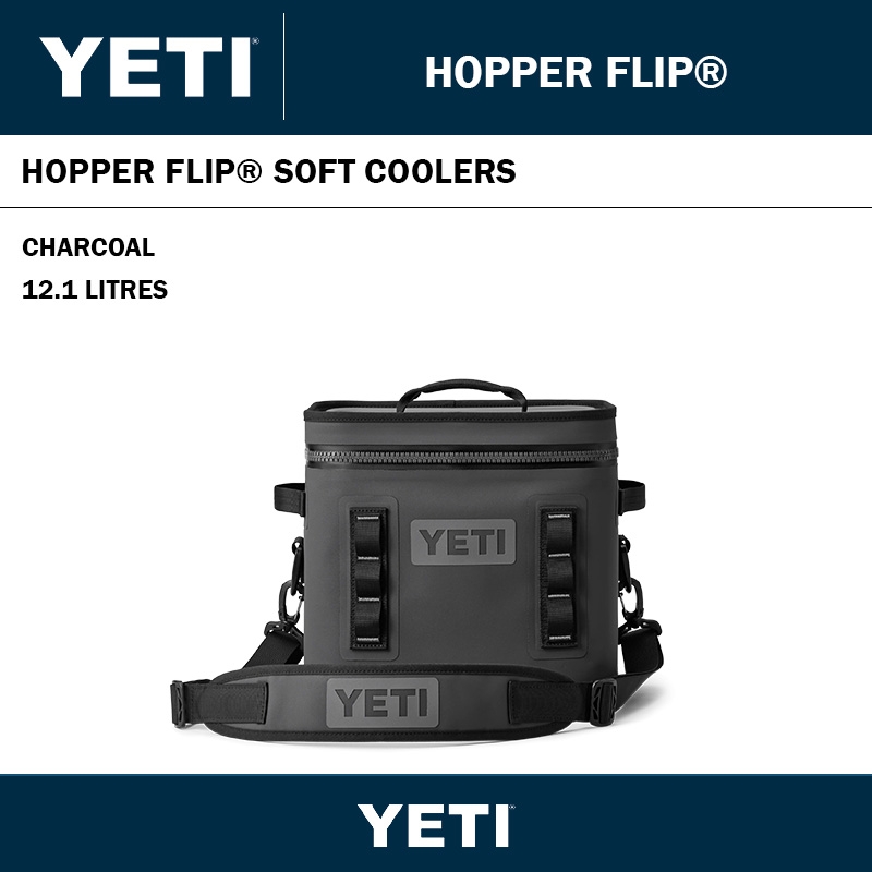 YETI HOPPER FLIP 12 SOFT COOLER - 12.1 LITRES - CHARCOAL