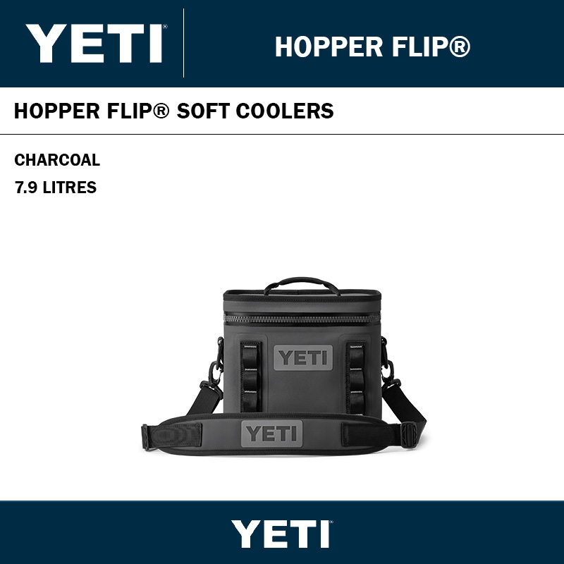 YETI HOPPER FLIP 8 SOFT COOLER - 7.9 LITRES - CHARCOAL