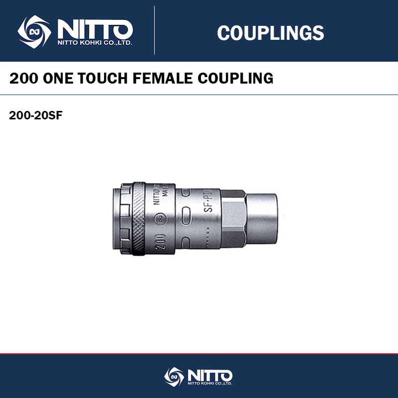 1/4 NITTO 200 ONE TOUCH FEMALE COUPLING