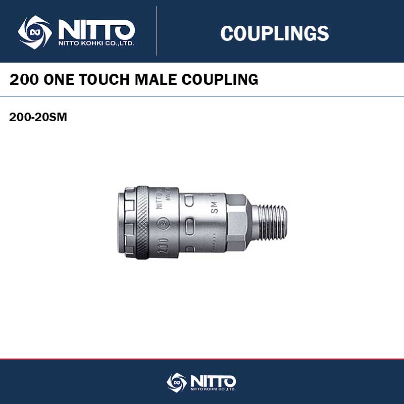 1/4 NITTO 200 ONE TOUCH MALE COUPLING