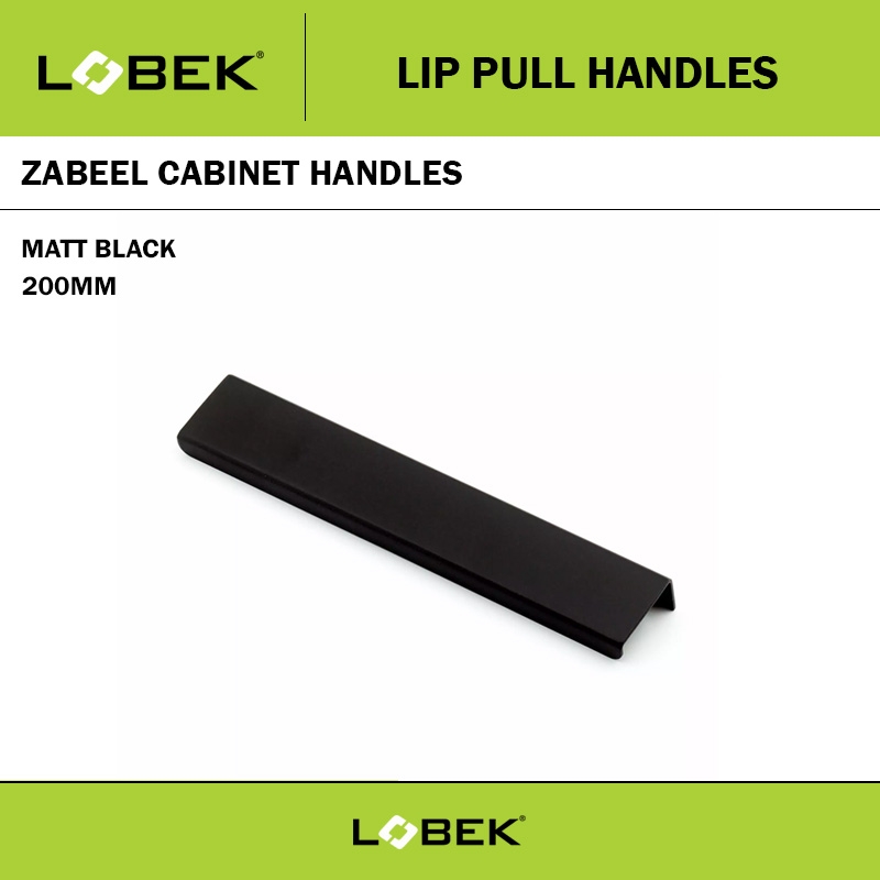 LOBEK ZABEEL 200MM MATT BLACK LIP PULL