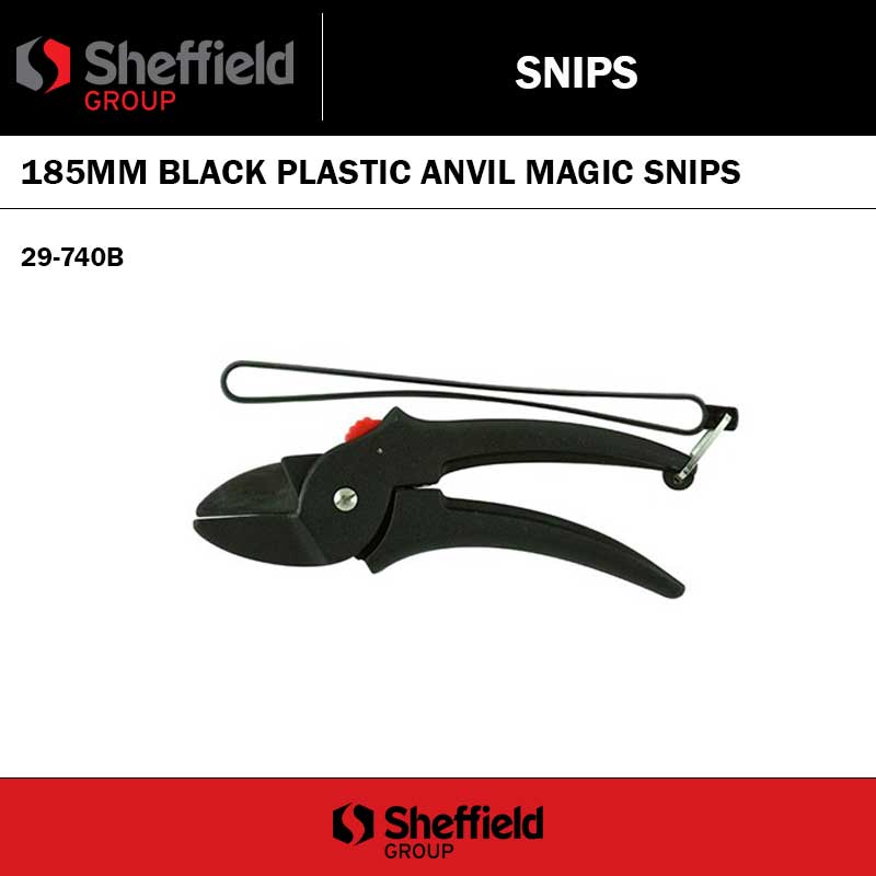 150MM BLACK PLASTIC ANVIL MAGIC SNIPS