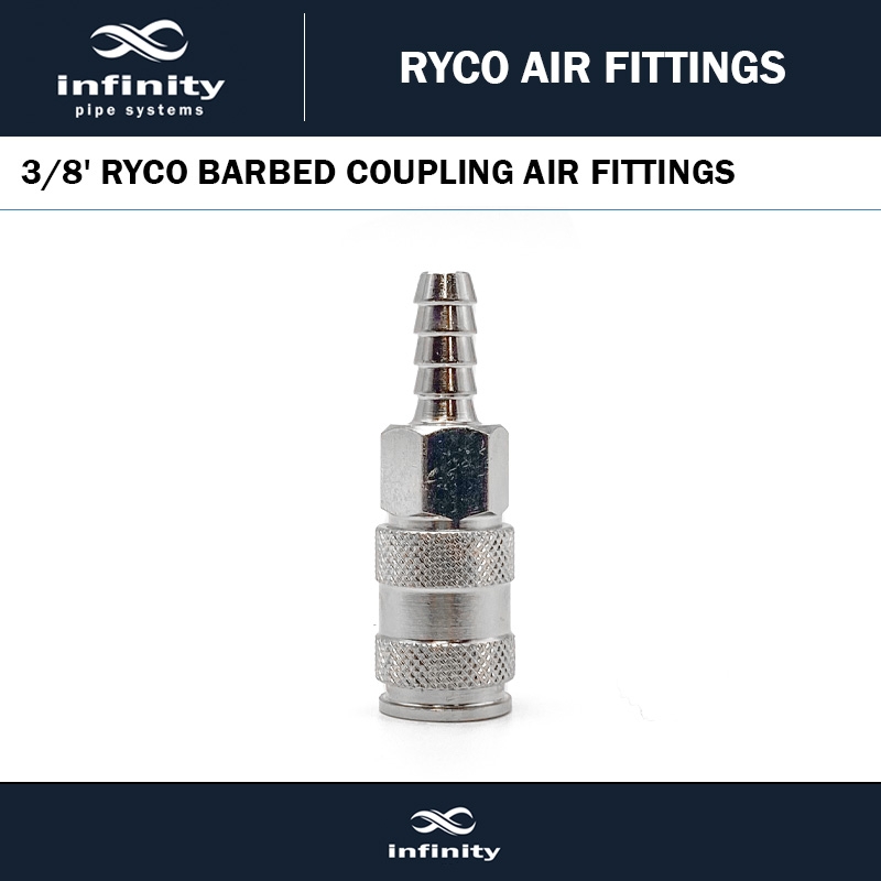 3/8' RYCO BARBED COUPLING AIR FITTINGS