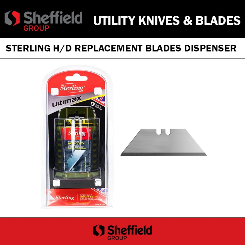 STERLING H/D REPLACEMENT BLADES WITH DISPENSER - 100 PACK