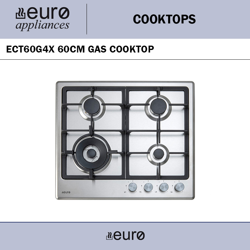 EURO ECT60G4X 60CM GAS COOKTOP