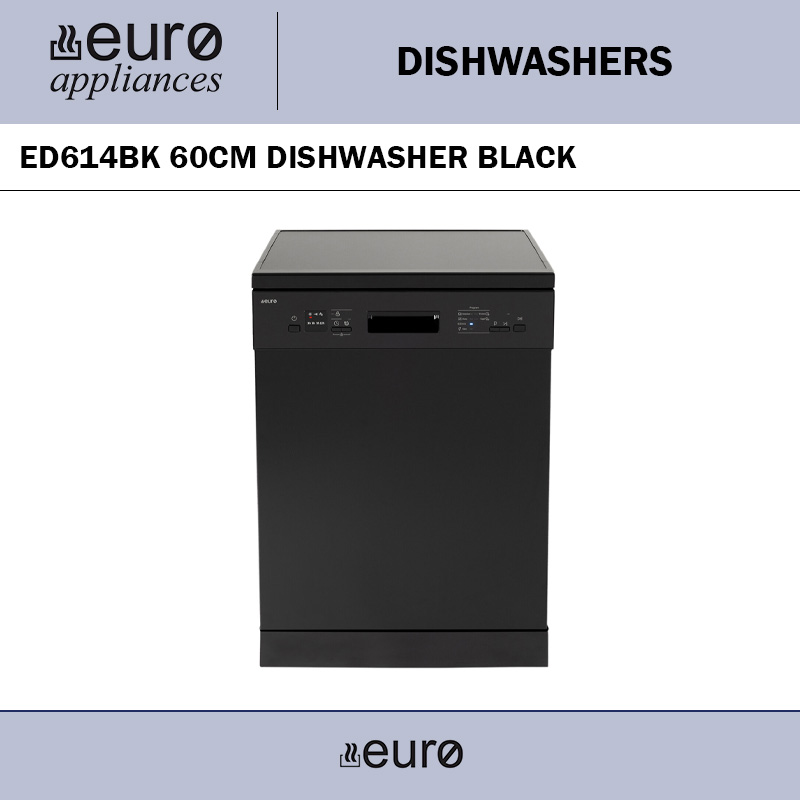 EURO ED614BK 60CM DISHWASHER BLACK