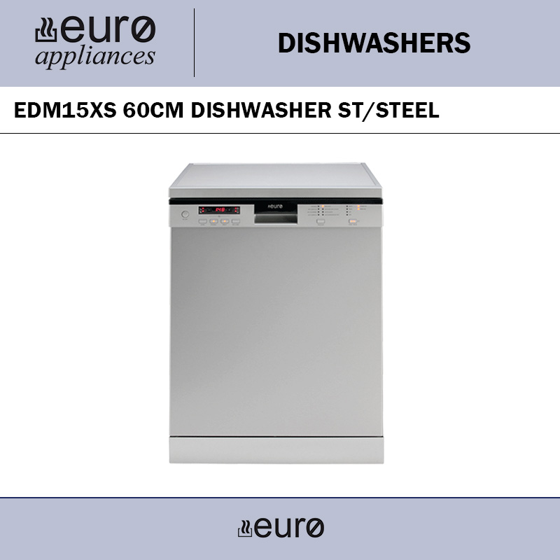 EURO EDM15XS 60CM DISHWASHER ST/STEEL (DISCONTINUED)