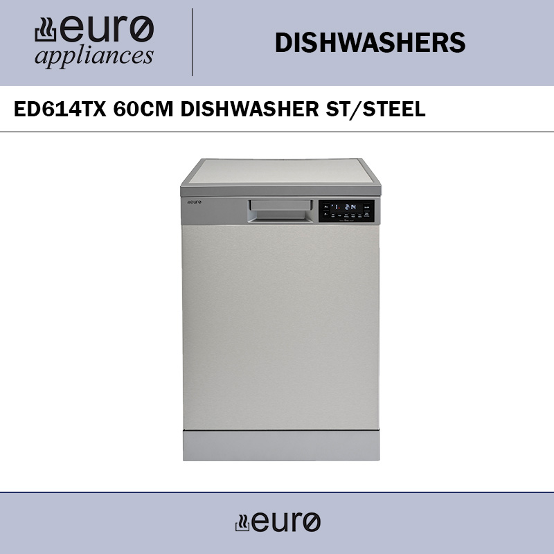 EURO ED614TX 60CM DISHWASHER ST/STEEL