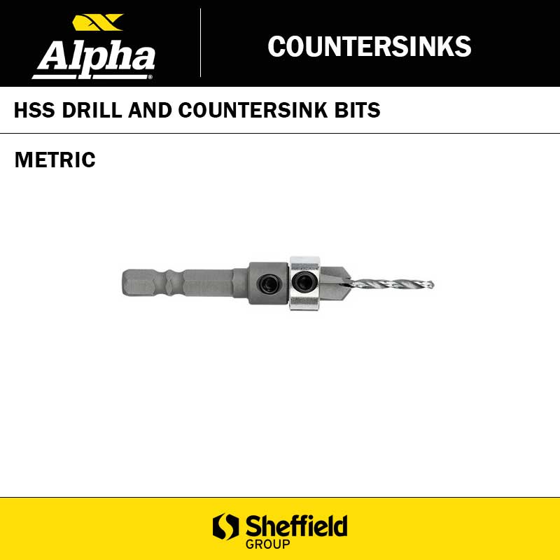 DRILL AND COUNTERSINK BITS HSS