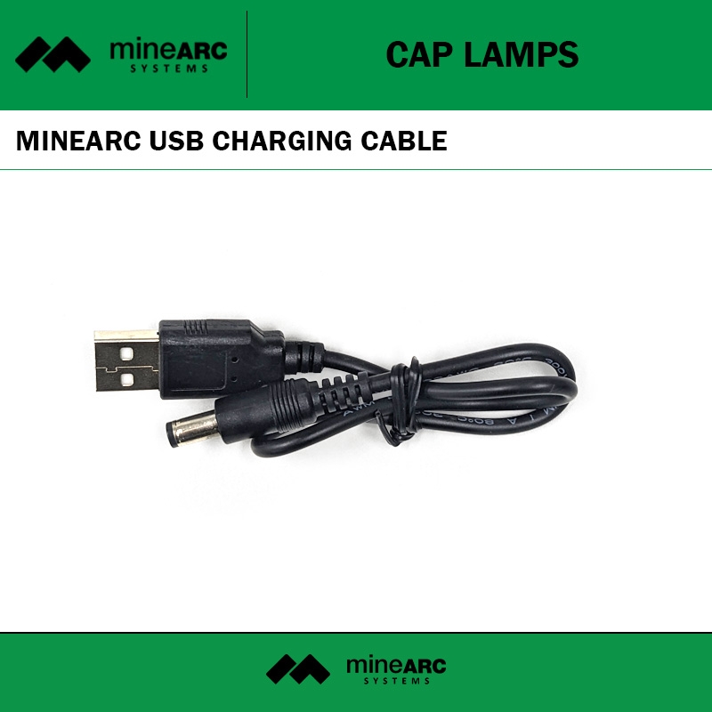 MINEARC USB CHARGING CABLE TO SUIT SIRIUS CORDED AND CORDLESS CAP LAMPS