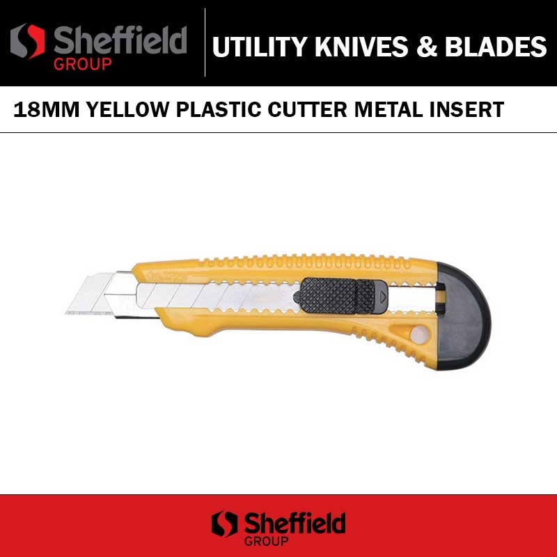 18MM YELLOW PLASTIC CUTTER WITH METAL INSERT