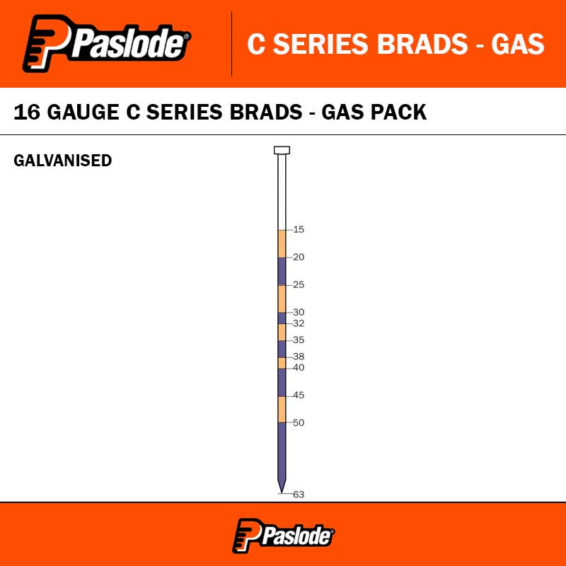 16G C SERIES BRADS GAS PACKS