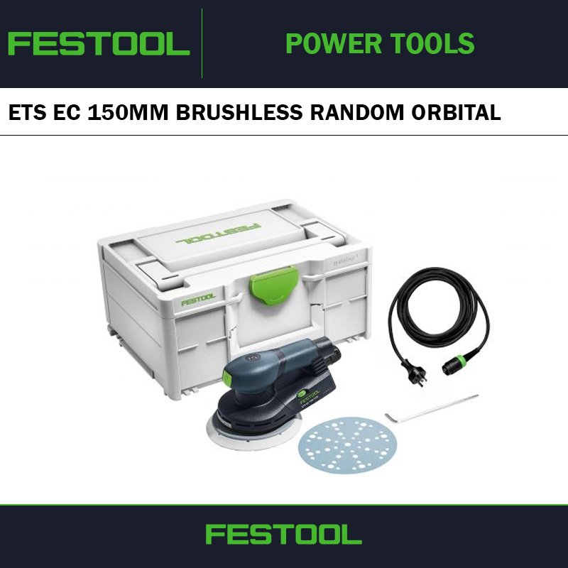 FESTOOL ETS EC 150MM BRUSHLESS RANDOM ORBITAL 3MM SANDER W/SYSTAINER