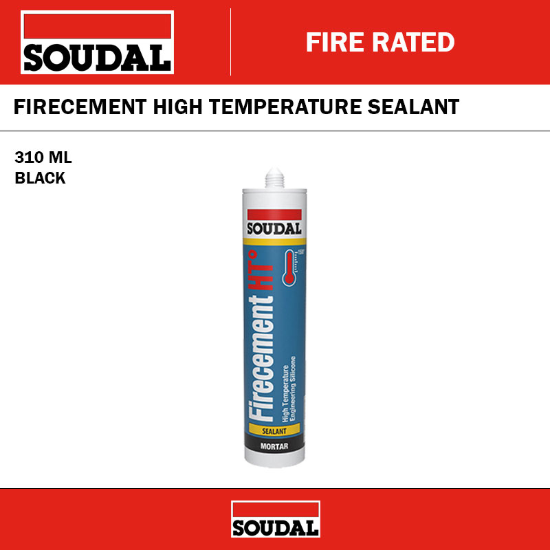 SOUDAL FIRECEMENT HIGH TEMPERATURE SEALANT - BLACK - 310ML