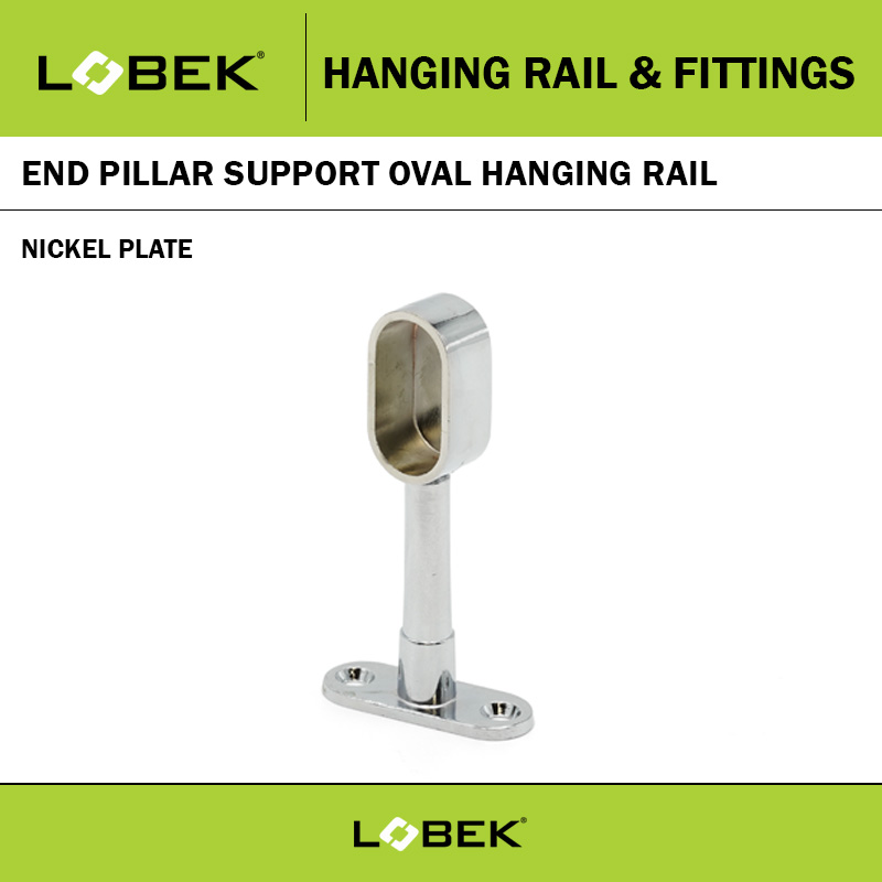 END PILLAR SUPPORT FOR OVAL TUBE NICKEL PLATE