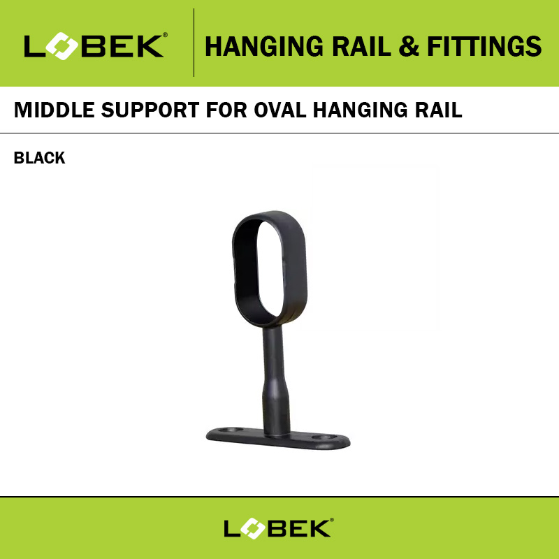 MIDDLE OVAL TUBE SUPPORT BLACK