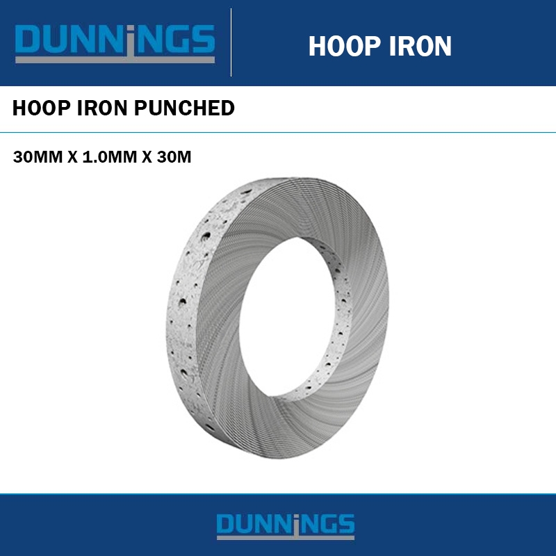 30MM X 1.0MM X 30M PUNCHED HOOP IRON