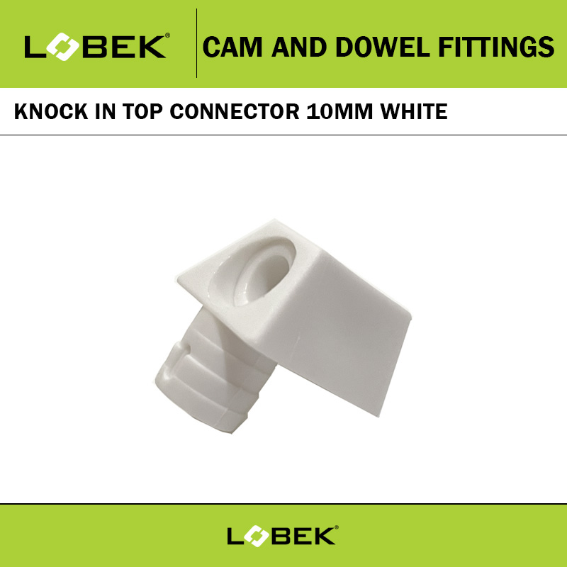 KNOCK IN TOP CONNECTOR 10MM WHITE (TZ20)