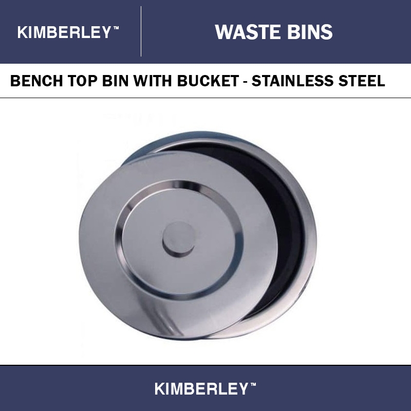 KIMBERLEY BENCH TOP BIN WITH BUCKET - STAINLESS STEEL - 10L