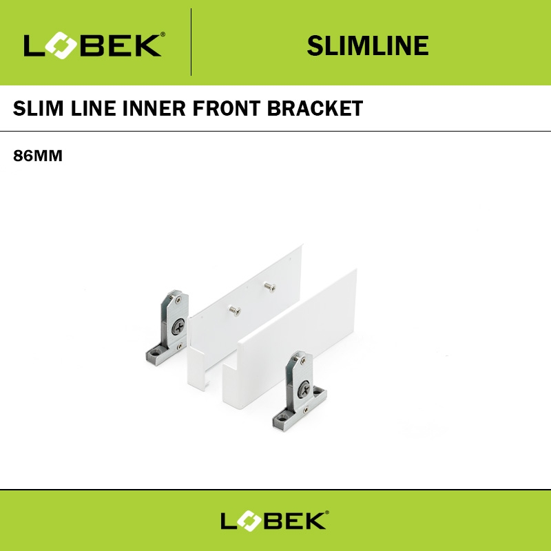 LOBEK SLIM LINE INNER FRONT BRACKET (86MM) WHITE