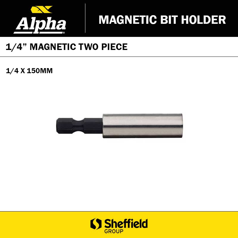 1/4 X 150MM MAGNETIC BIT HOLDER WITH C RING 2 PIECE