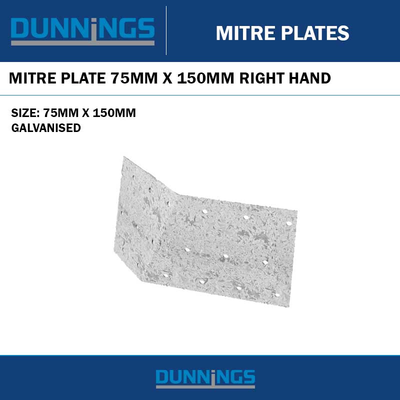 MITRE PLATE 75MM X 150MM RIGHT