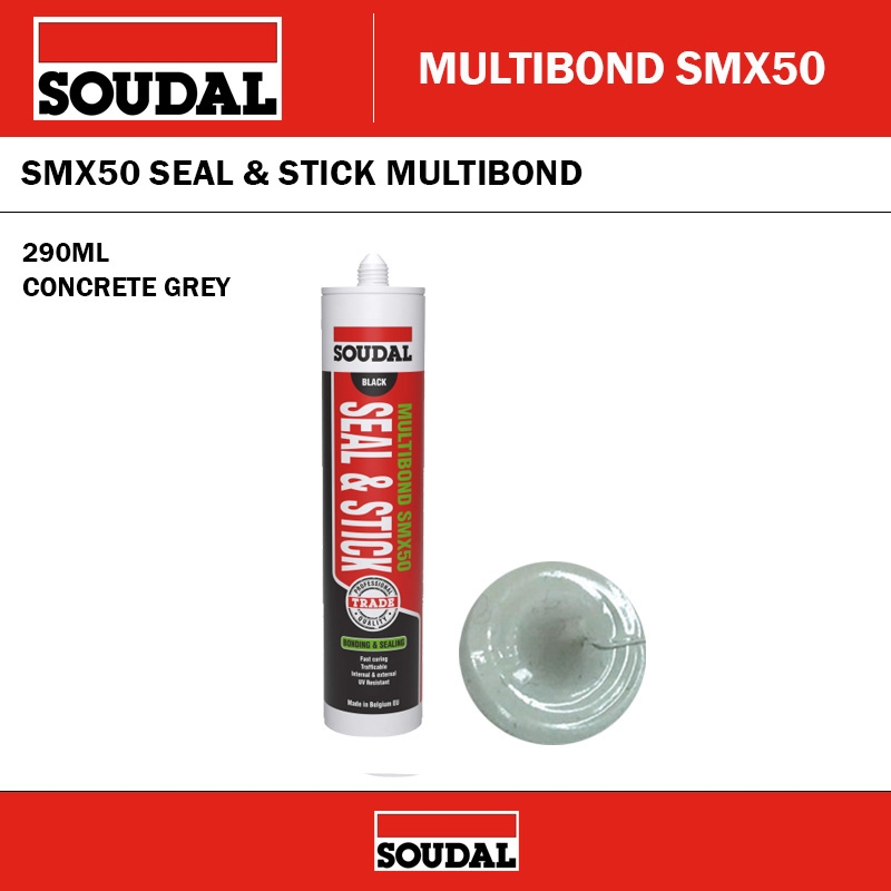 SOUDAL 128737 MULTIBOND SMX50 SEAL & STICK - CONCRETE GREY