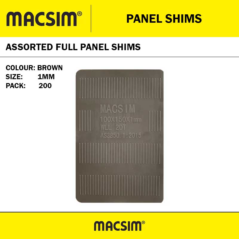 1MM SHIM - BROWN (200 PACK)