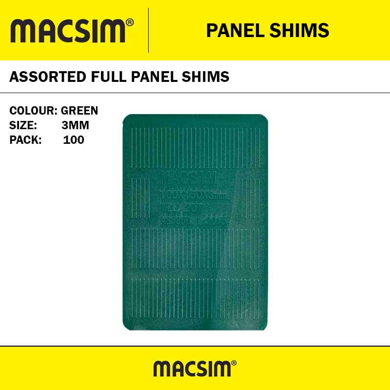 3MM SHIM - GREEN (100 PACK)