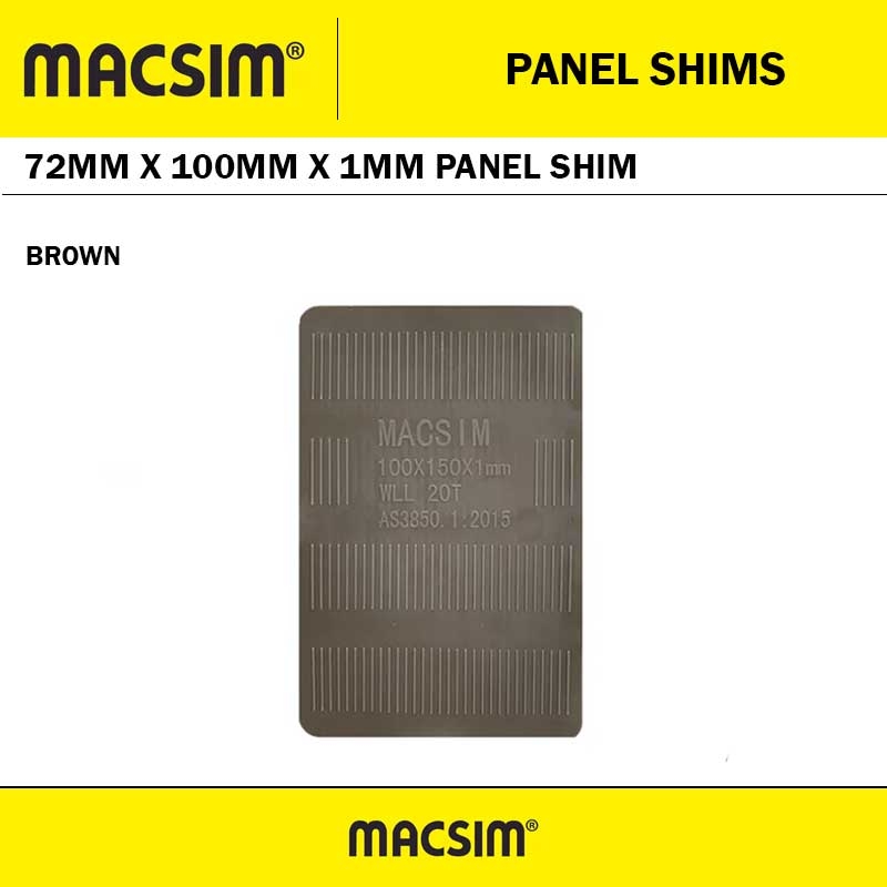72MM X 100MM X 1MM PANEL SHIM - BROWN (140 PACK)