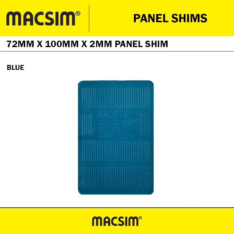 72MM X 100MM X 2MM PANEL SHIM - BLUE (95 PACK)