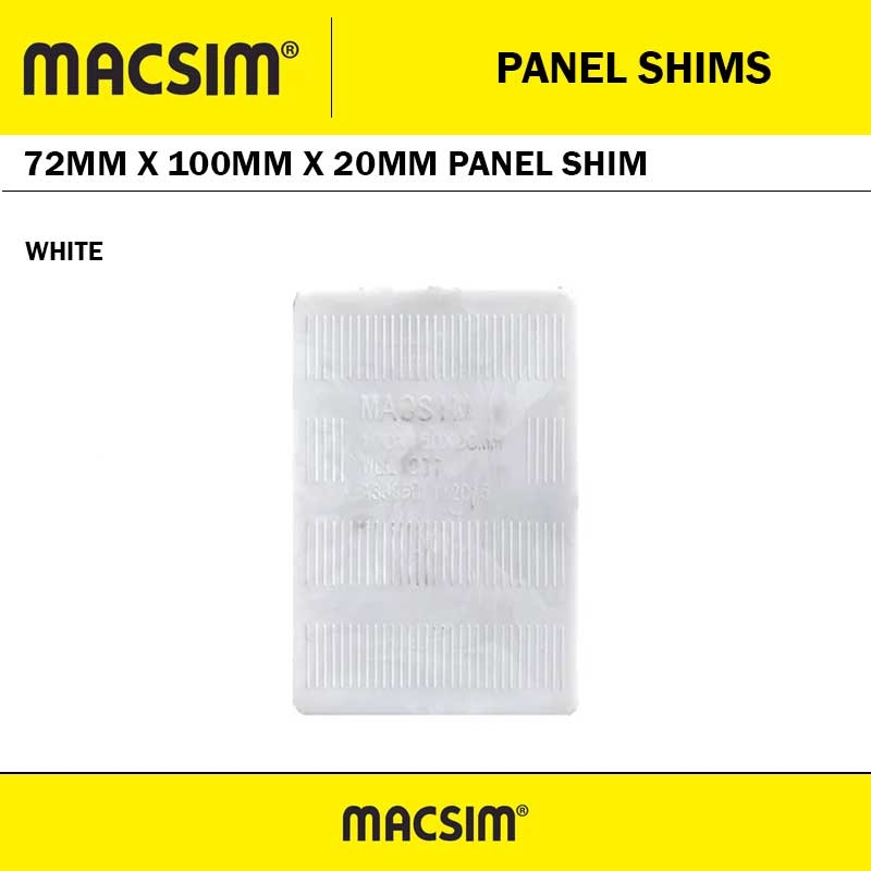 72MM X 100MM X 20MM PANEL SHIM - WHITE (10 PACK)