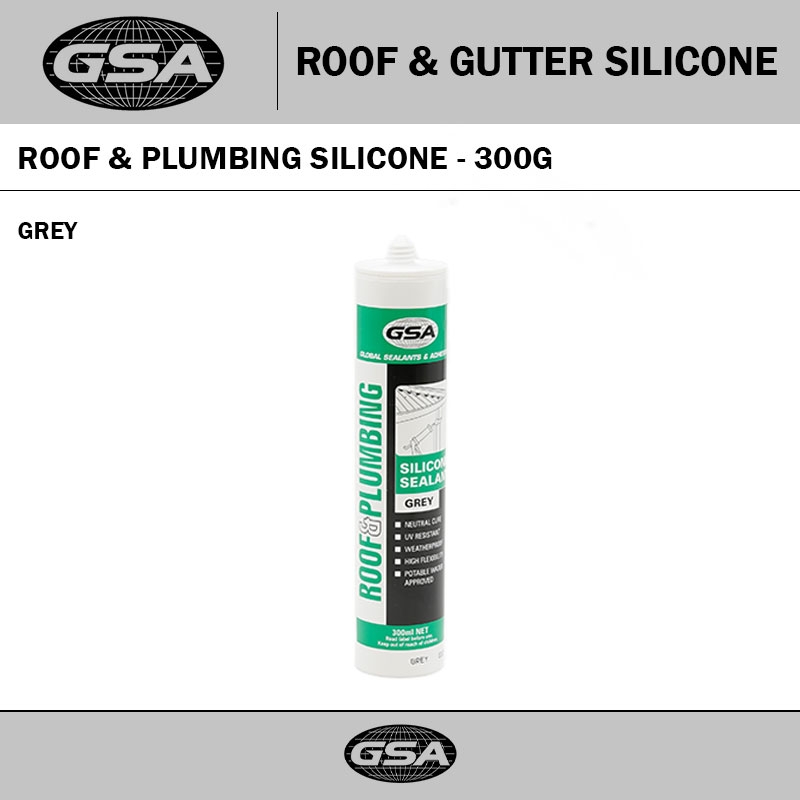 GSA ROOF & PLUMBING SILICONE - GREY - 300G