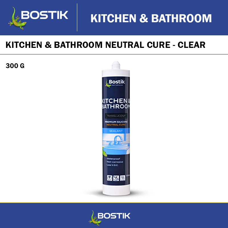 BOSTIK KITCHEN & BATHROOM NEUTRAL CURE - CLEAR - 300G