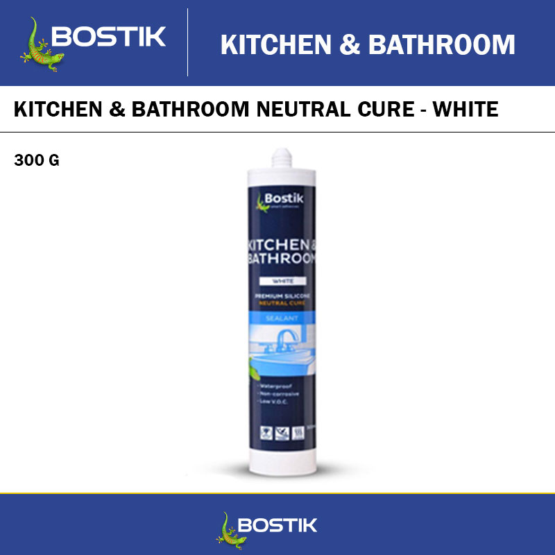 BOSTIK KITCHEN & BATHROOM NEUTRAL CURE - WHITE - 300G
