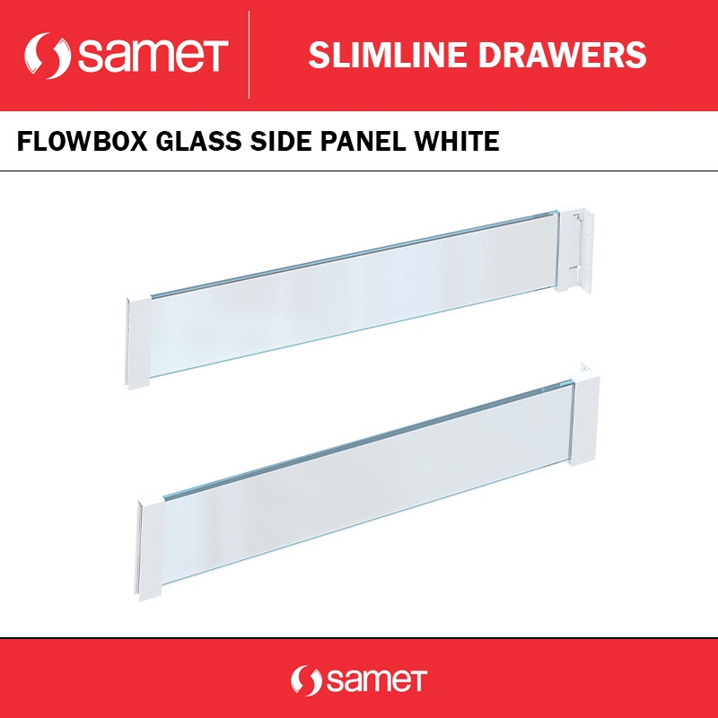 FLOWBOX GLASS SIDES - WHITE
