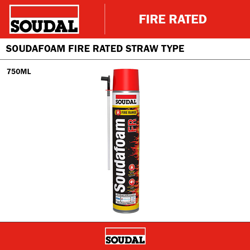SOUDAFOAM FIRE RATED STRAW TYPE 750ML
