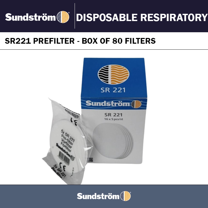 SUNDSTROM SR221 PREFILTER - BOX OF 80 FILTERS (16X5)