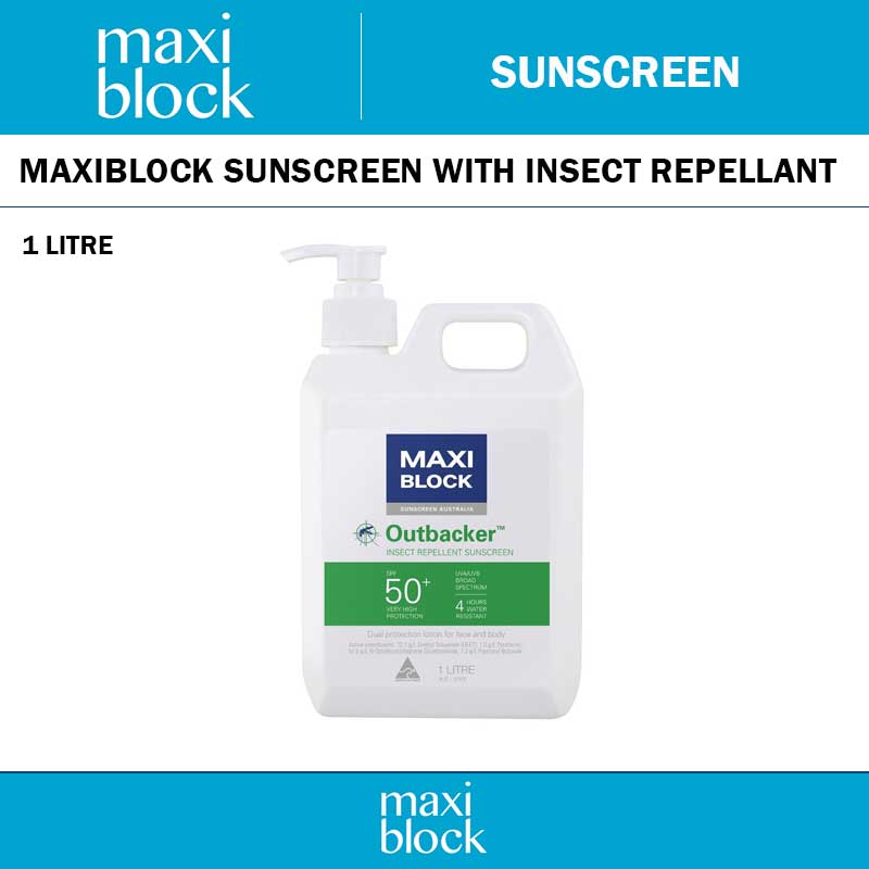 SUNSCREEN SPF 50+ INSECT REPELLENT PUMP BOTTLE - 1 L