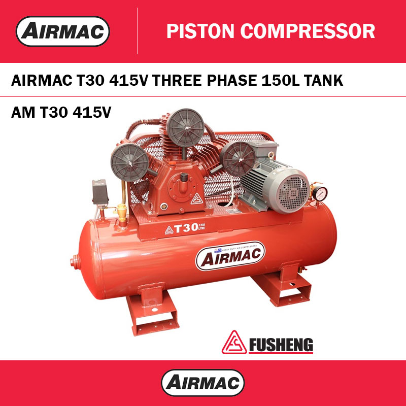 AIRMAC T30 415V 5.5HP - 150L TANK
