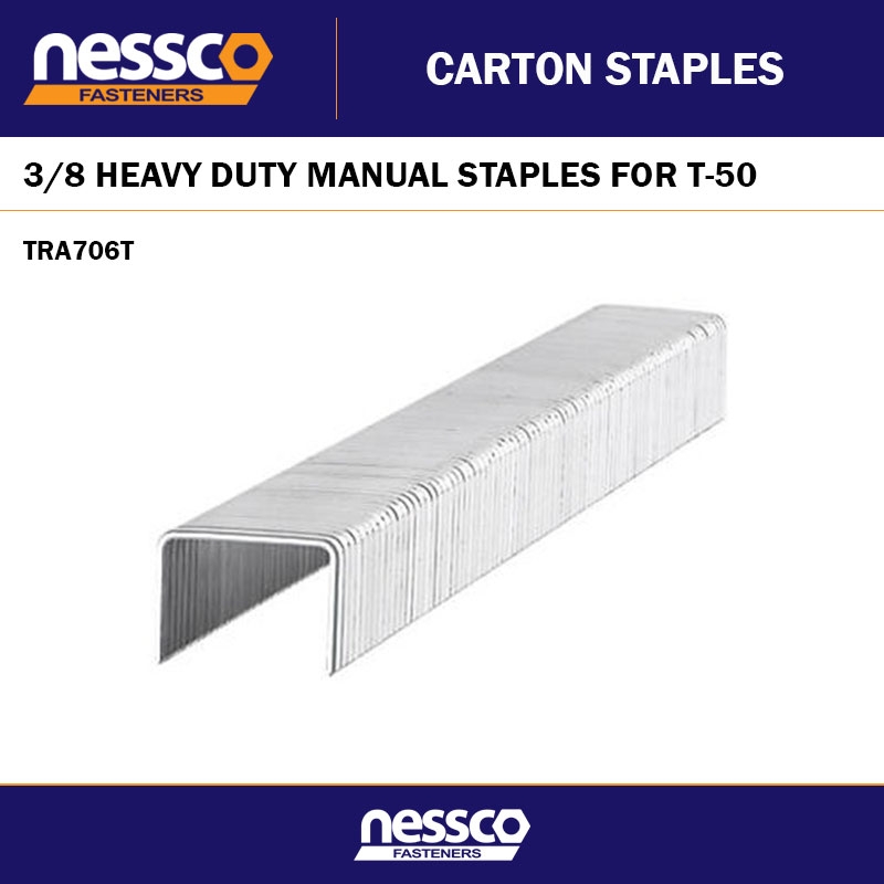 3/8 HEAVY DUTY MANUAL STAPLES FOR T-50 - 5000 PACK