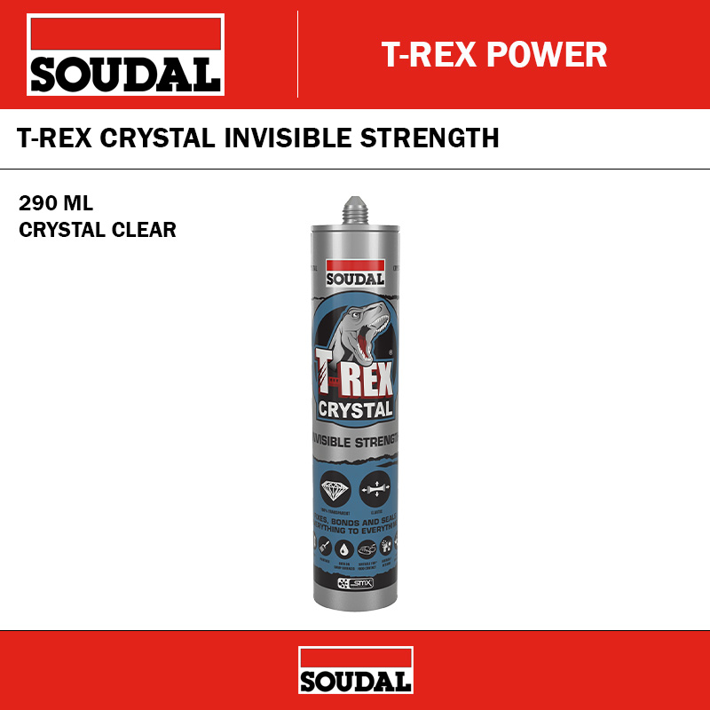 SOUDAL 121969 T-REX POWER - CRYSTAL CLEAR - 290ML