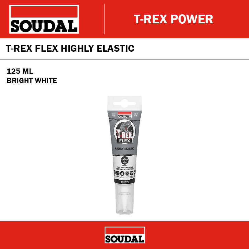 SOUDAL T-REX FLEXI - BRIGHT WHITE - 125ML