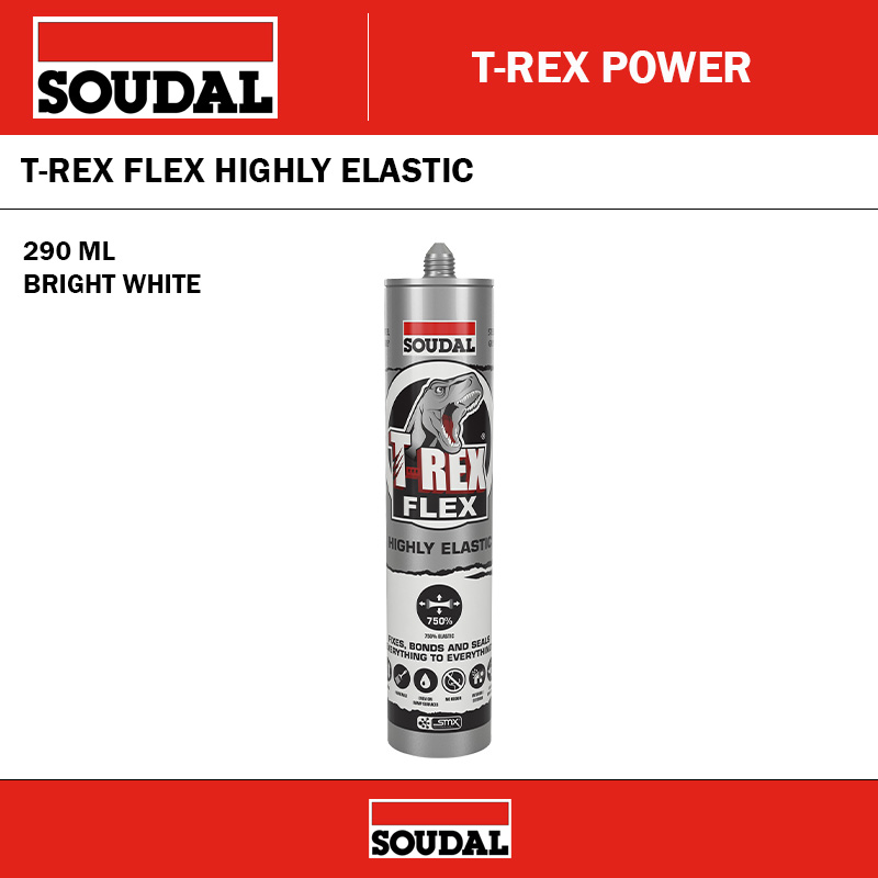 SOUDAL T-REX FLEXI - BRIGHT WHITE - 290ML
