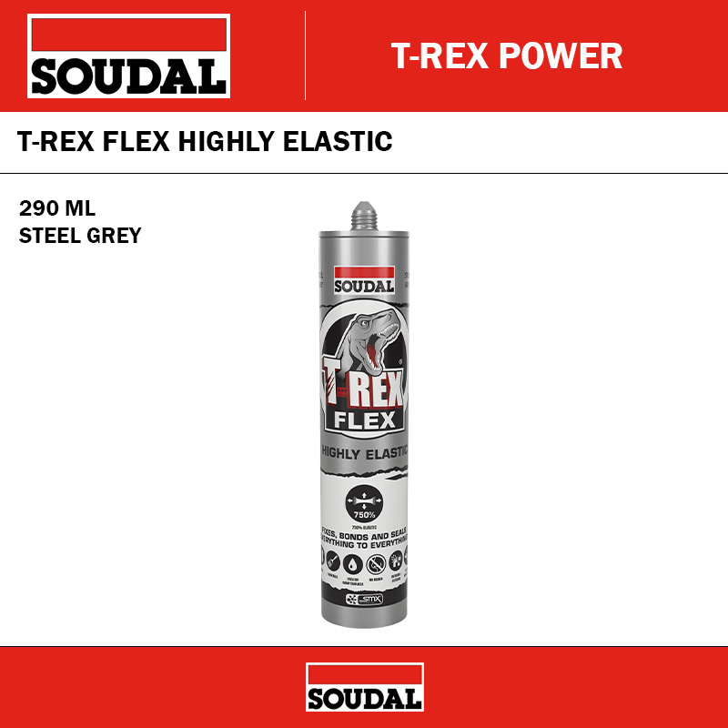 SOUDAL T-REX FLEXI - STEEL GREY - 290ML